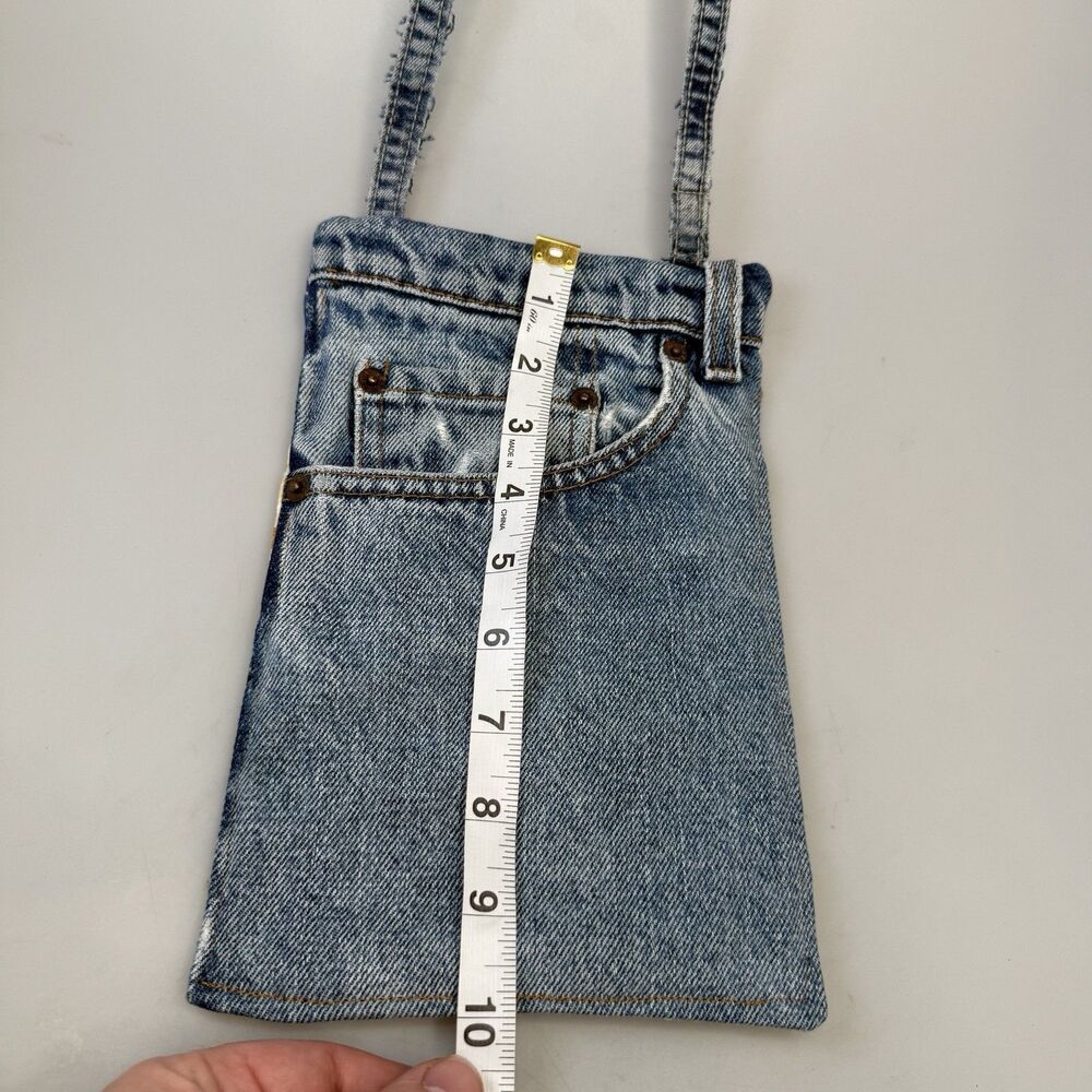 Handmade Route 66 57 Chevys Upcycled Jeans Pocket Crossbody Phone Pouch EUC - Picture 5 of 10